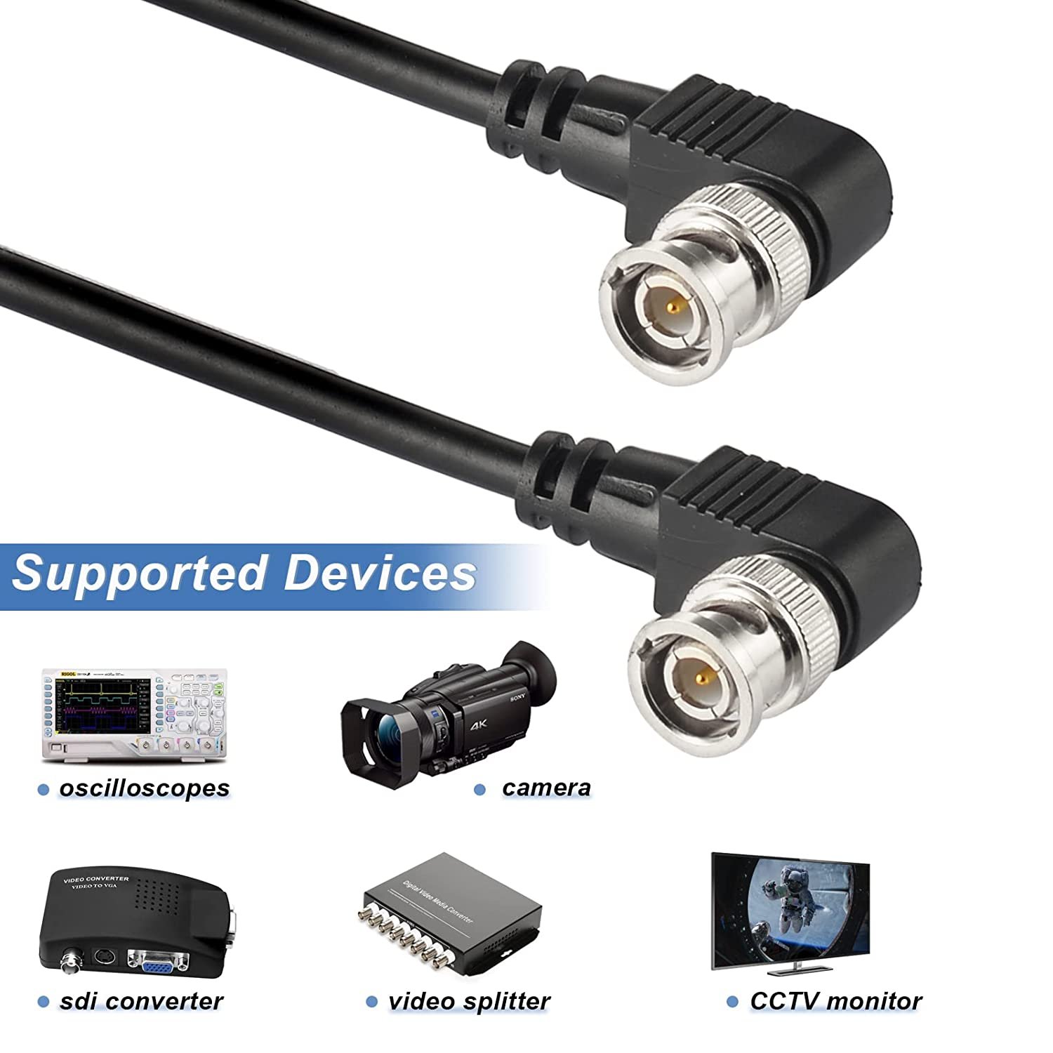Superbat 3G HD SDI Cable CCTV Security Camera BNC to BNC Extension 75 0hm Coaxial Cable